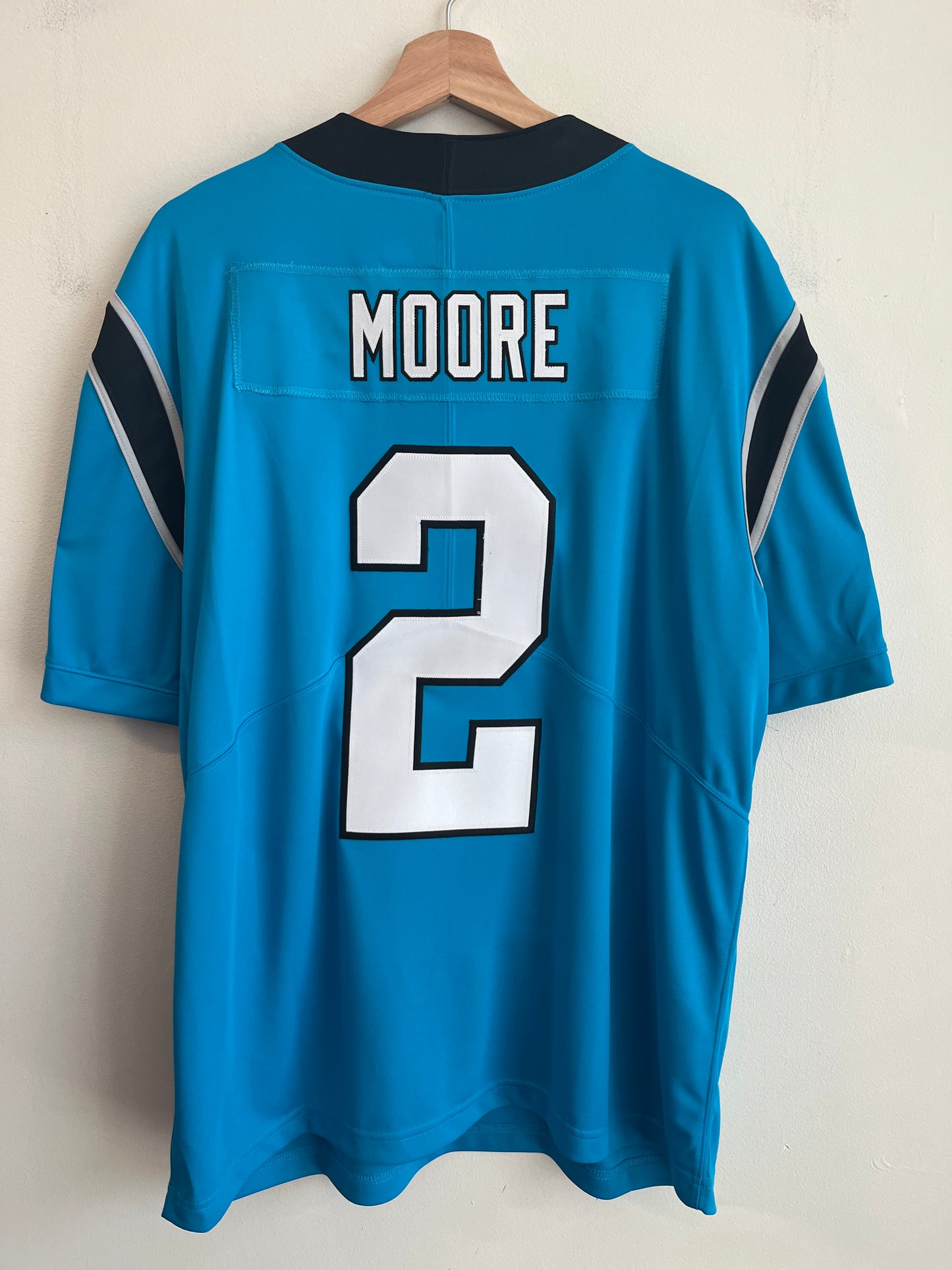 2021 Carolina Panthers DJ Moore Deadstock Electric Blue Jersey (XL)
