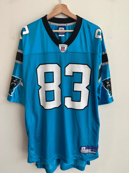 00s Carolina Panthers Keary Colbert Reebok Electric Blue Jersey (L)