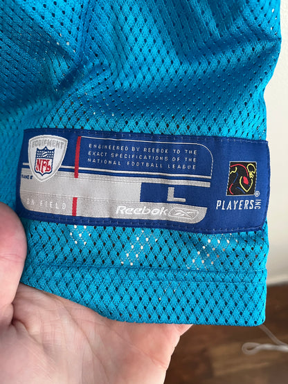 00s Carolina Panthers Keary Colbert Reebok Electric Blue Jersey (L)
