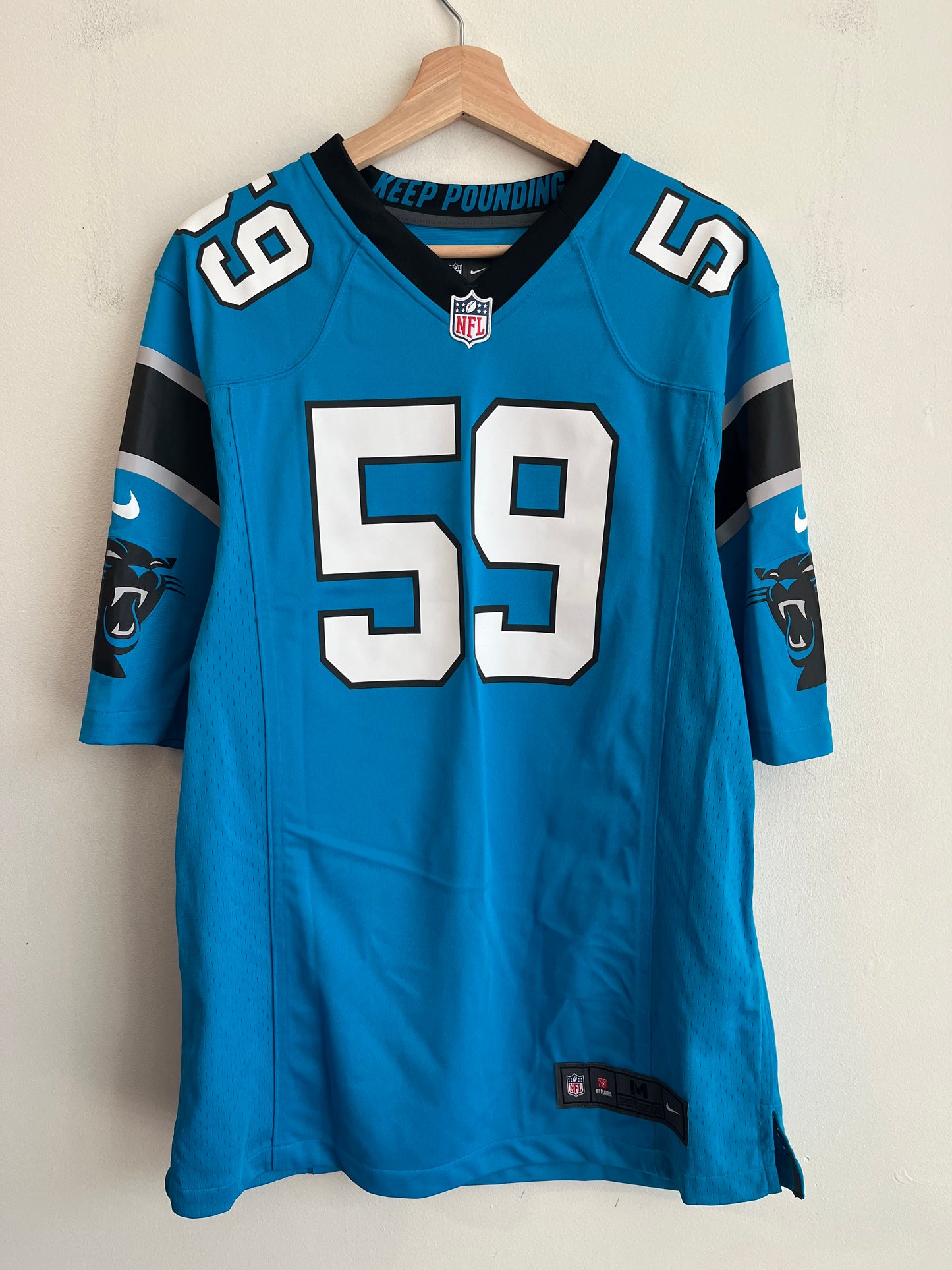 2010s Carolina Panthers Luke Keuchly Electric Blue Nike Jersey (M)