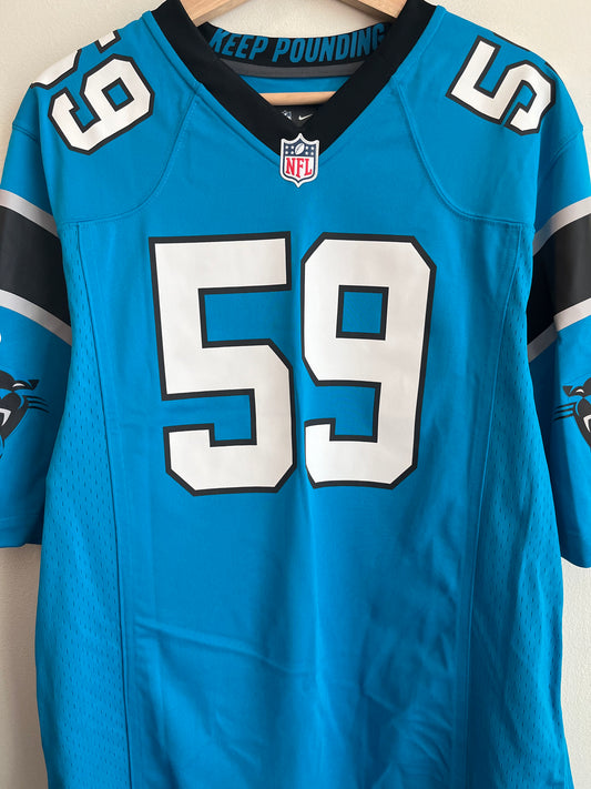 2010s Carolina Panthers Luke Keuchly Electric Blue Nike Jersey (M)