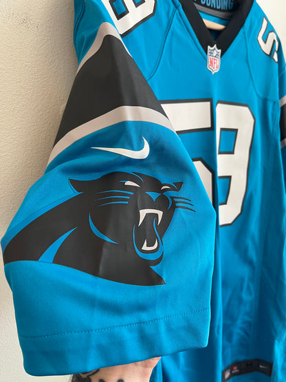 2010s Carolina Panthers Luke Keuchly Electric Blue Nike Jersey (M)