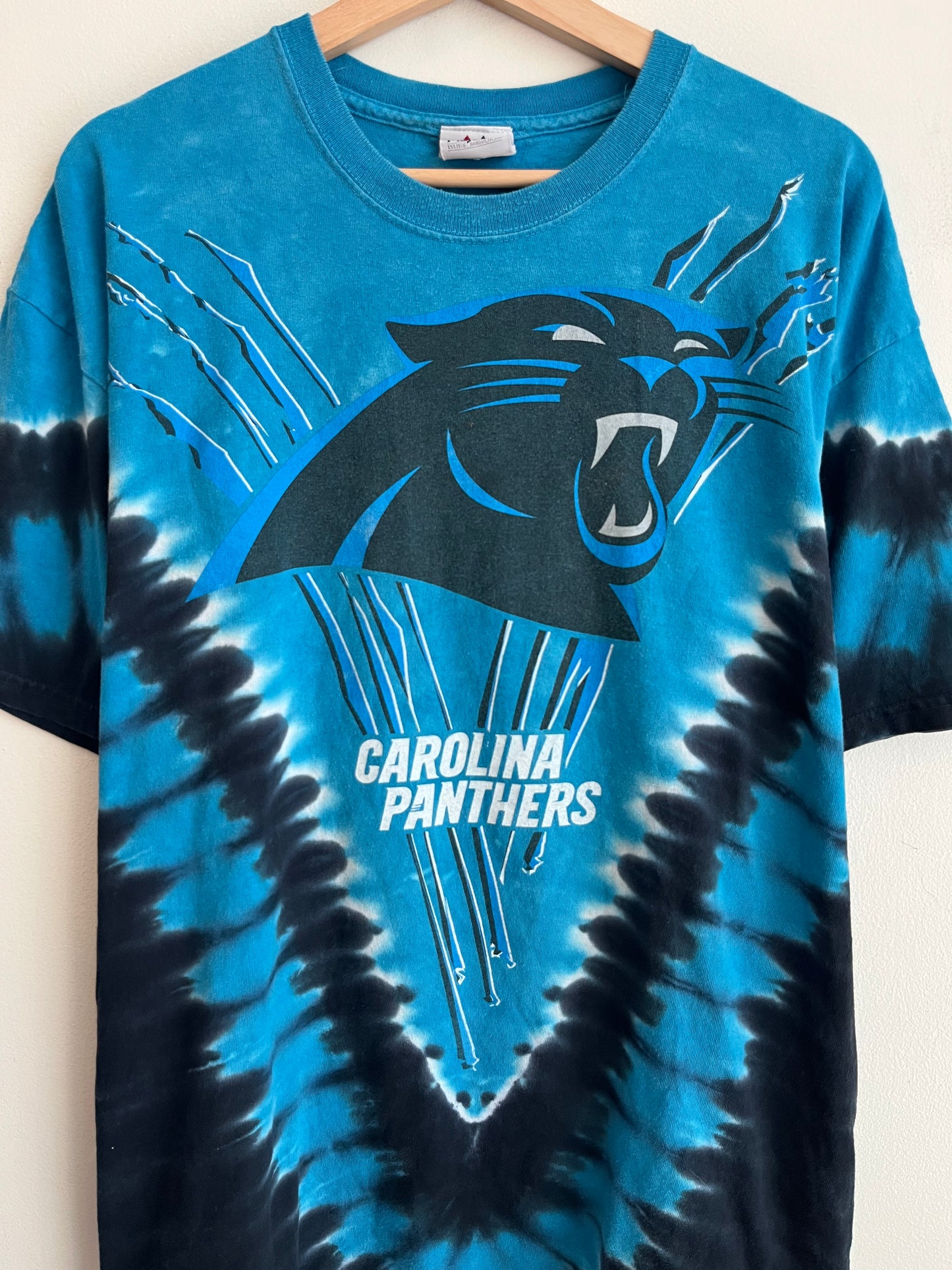 00s Carolina Panthers Tie Dye Majestic Tee (XXL)