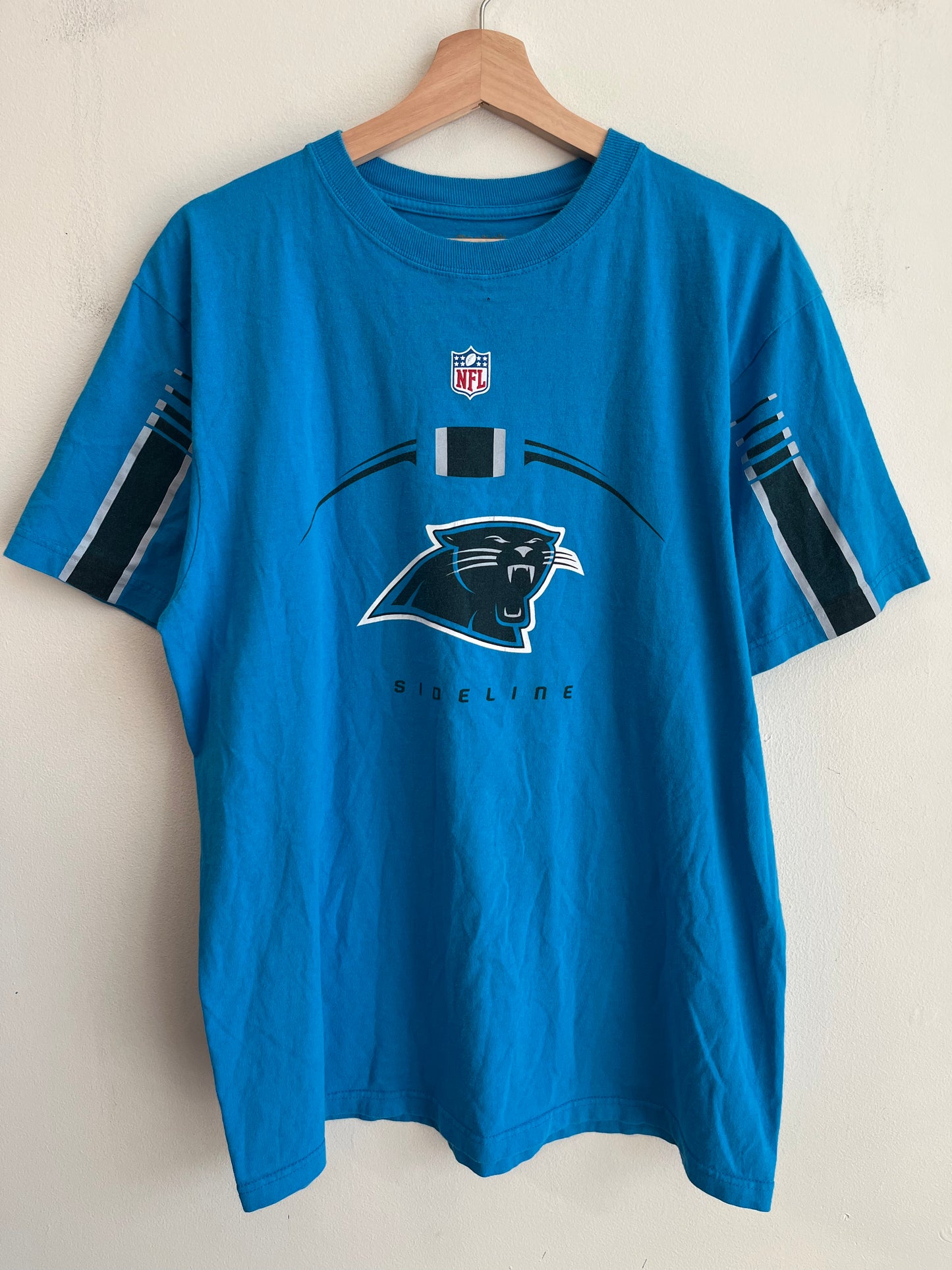 2011 Carolina Panthers Blue Reebok Sideline Tee (L)