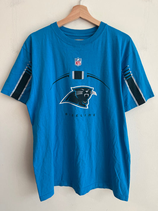 2011 Carolina Panthers Blue Reebok Sideline Tee (L)
