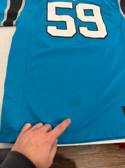2016 Luke Kuechly Electric Blue Nike Jersey (L)
