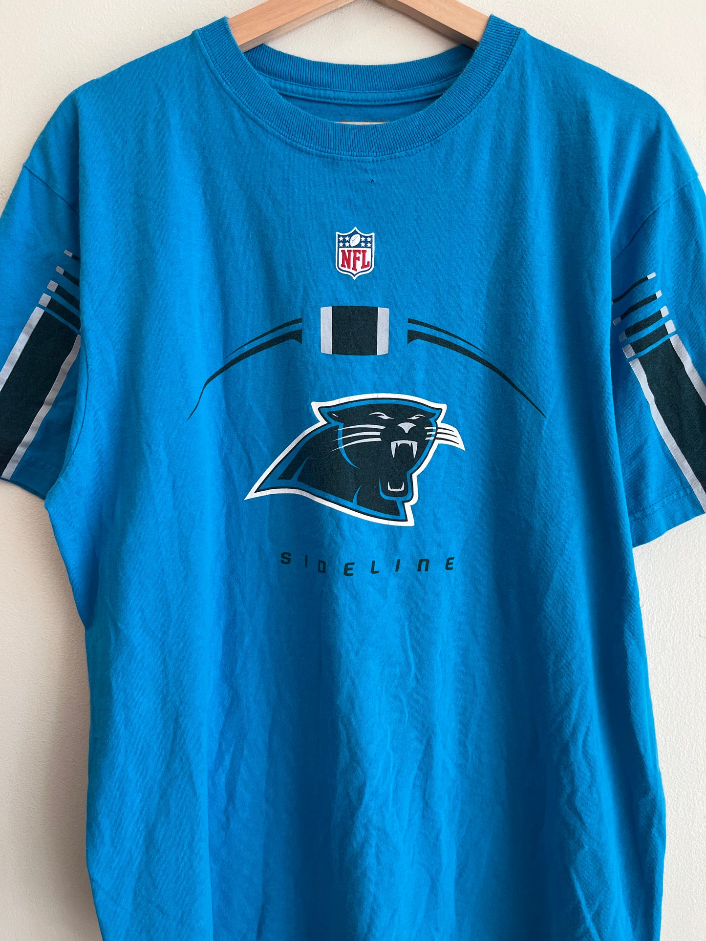 2011 Carolina Panthers Blue Reebok Sideline Tee (L)