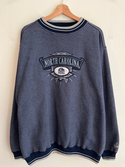 90s University of North Carolina (UNC) Embroidered Midwest Crewneck (XL)