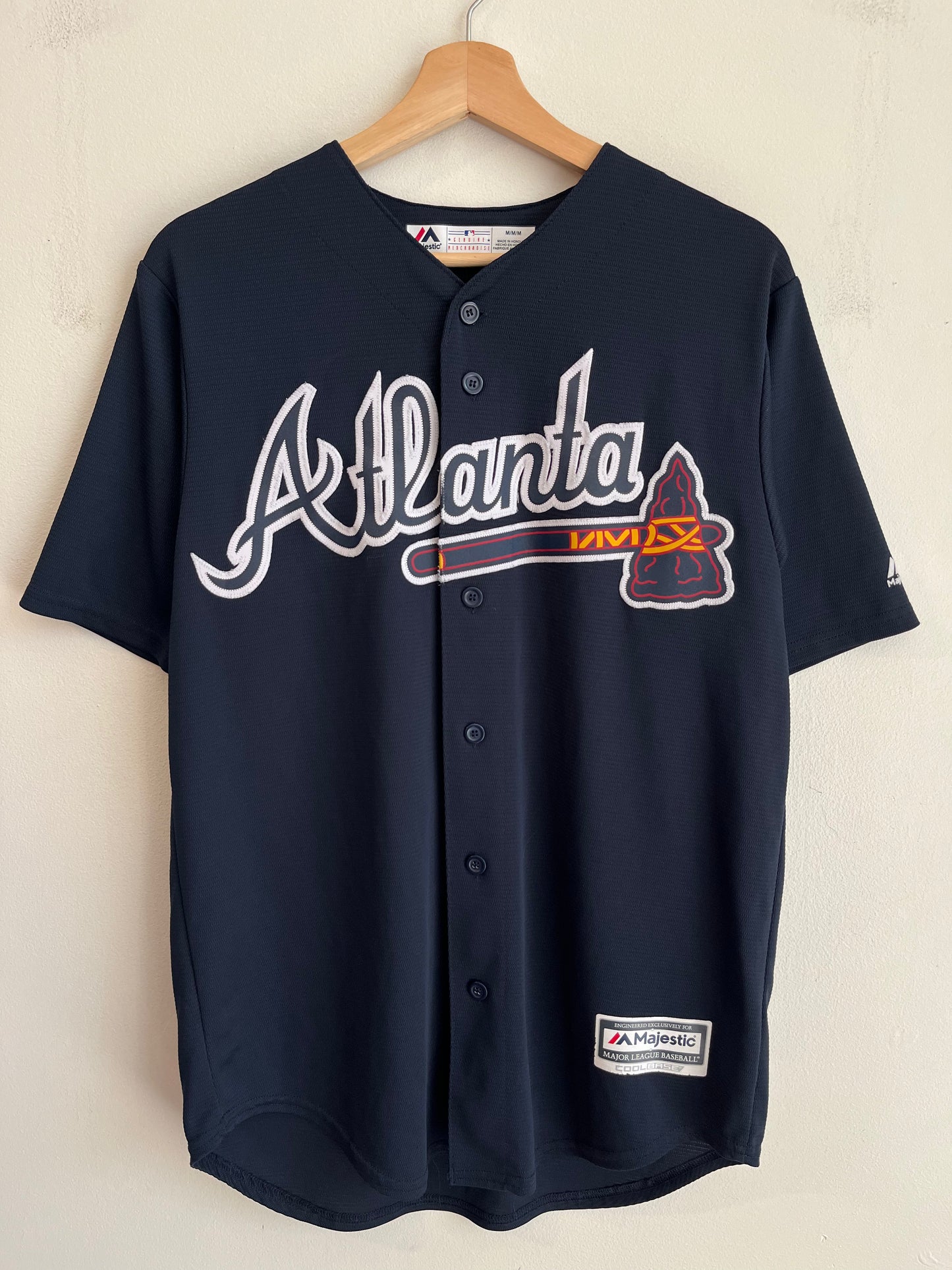 00s Atlanta Braves Majestic Cool Base Jersey (M)