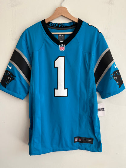 2010s Carolina Panthers Cam Newton Electric Blue Nike Jersey (M)