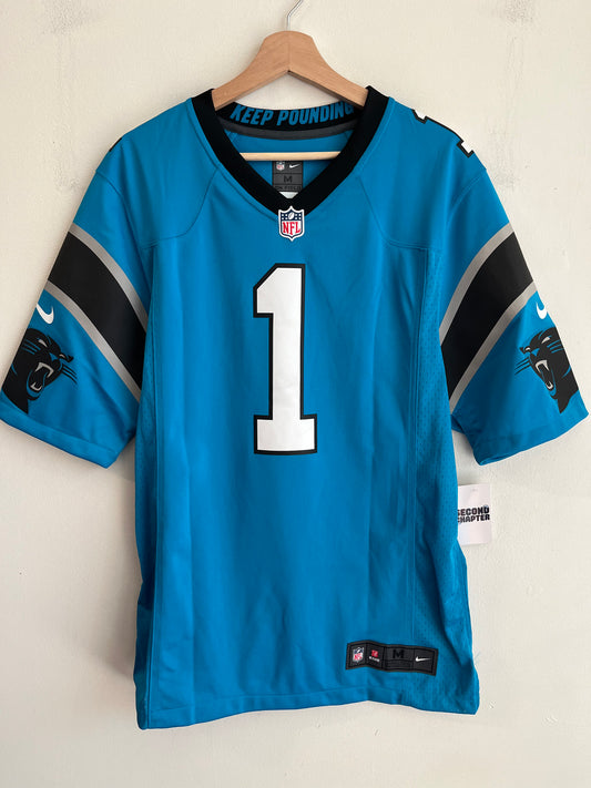 2010s Carolina Panthers Cam Newton Electric Blue Nike Jersey (M)