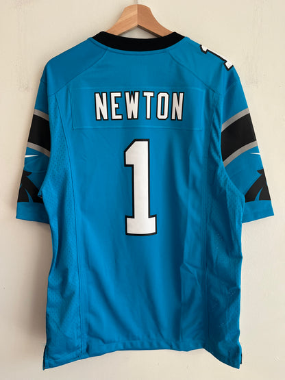 2010s Carolina Panthers Cam Newton Electric Blue Nike Jersey (M)