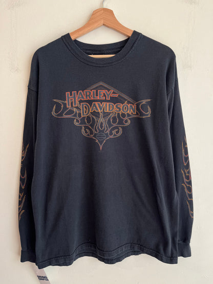 2006 Harley Davidson Louisville, Kentucky Flames Long Sleeve Shirt (L)