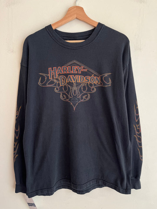 2006 Harley Davidson Louisville, Kentucky Flames Long Sleeve Shirt (L)