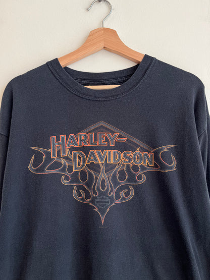 2006 Harley Davidson Louisville, Kentucky Flames Long Sleeve Shirt (L)