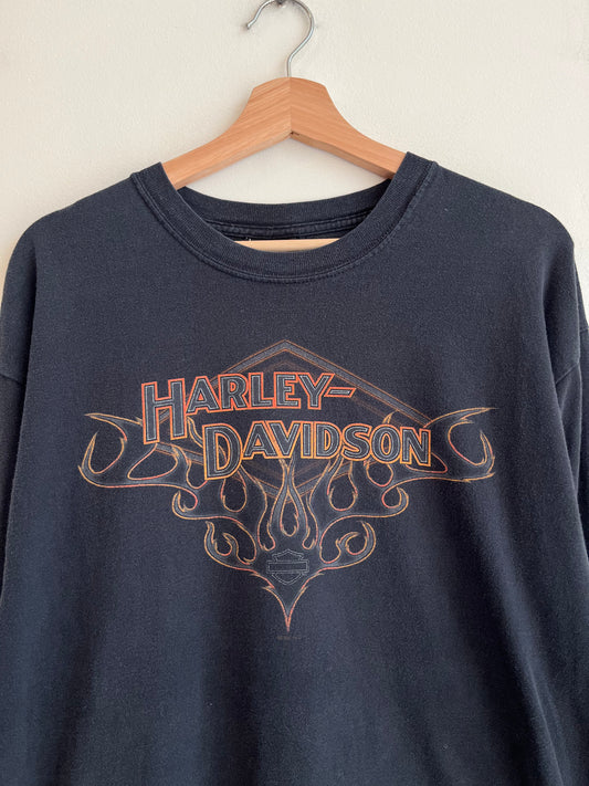 2006 Harley Davidson Louisville, Kentucky Flames Long Sleeve Shirt (L)