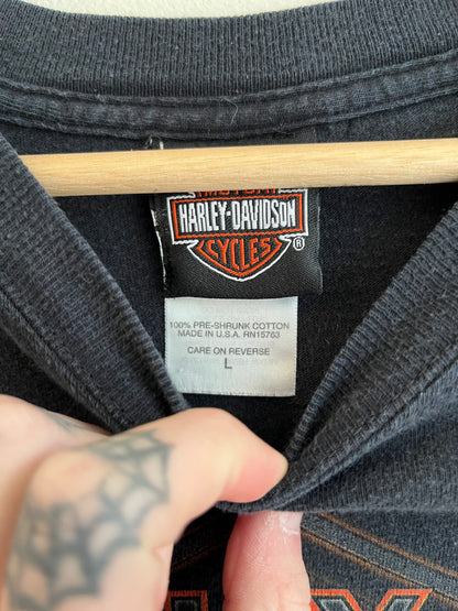 2006 Harley Davidson Louisville, Kentucky Flames Long Sleeve Shirt (L)