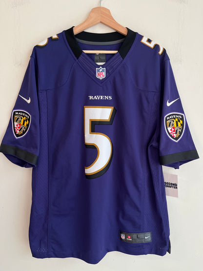 2012 Baltimore Ravens Joe Flacco Nike Stitched Jersey (L)