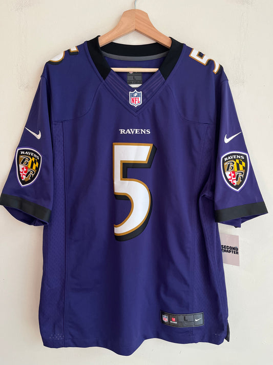 2012 Baltimore Ravens Joe Flacco Nike Stitched Jersey (L)