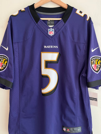 2012 Baltimore Ravens Joe Flacco Nike Stitched Jersey (L)