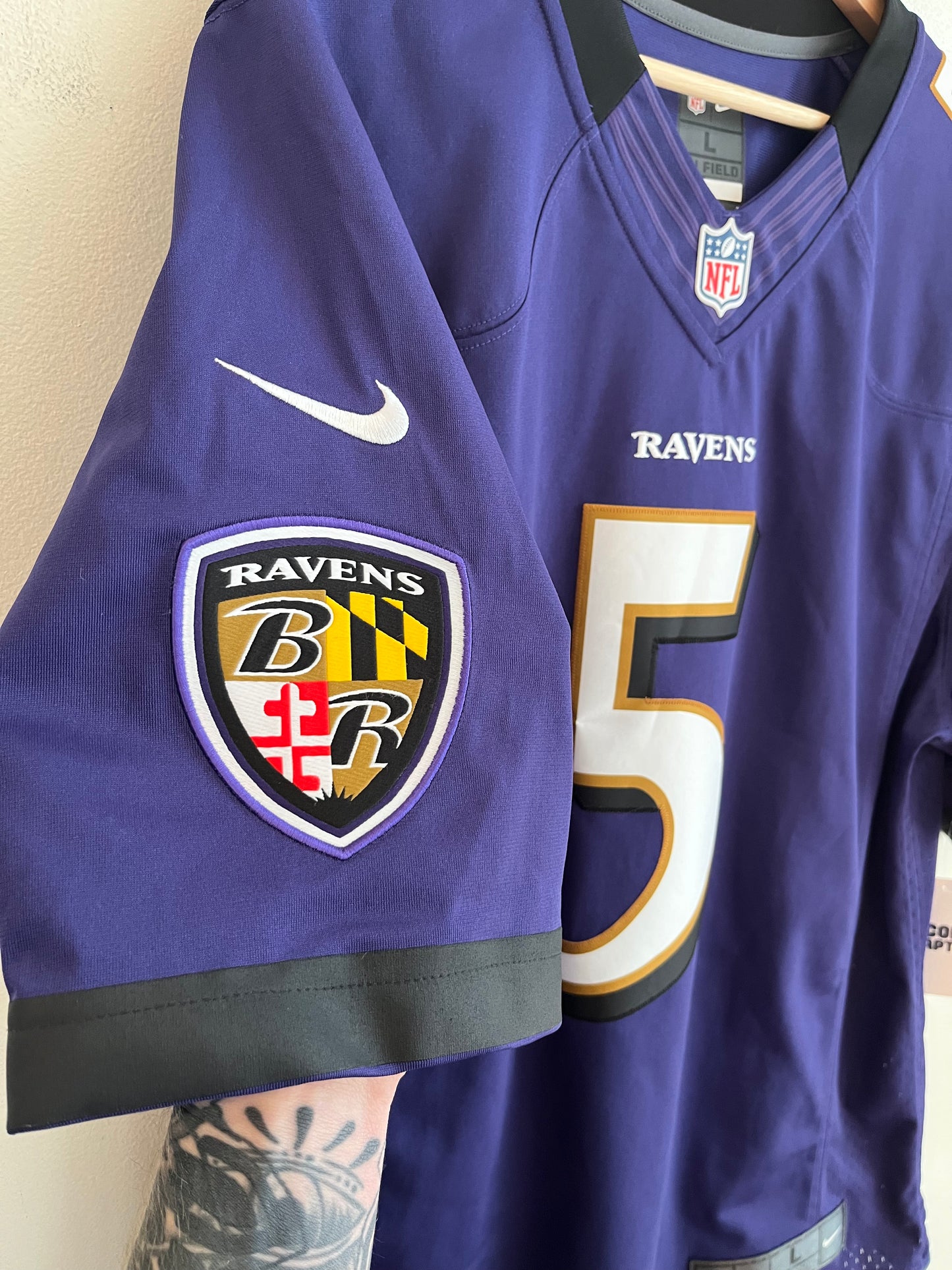 2012 Baltimore Ravens Joe Flacco Nike Stitched Jersey (L)