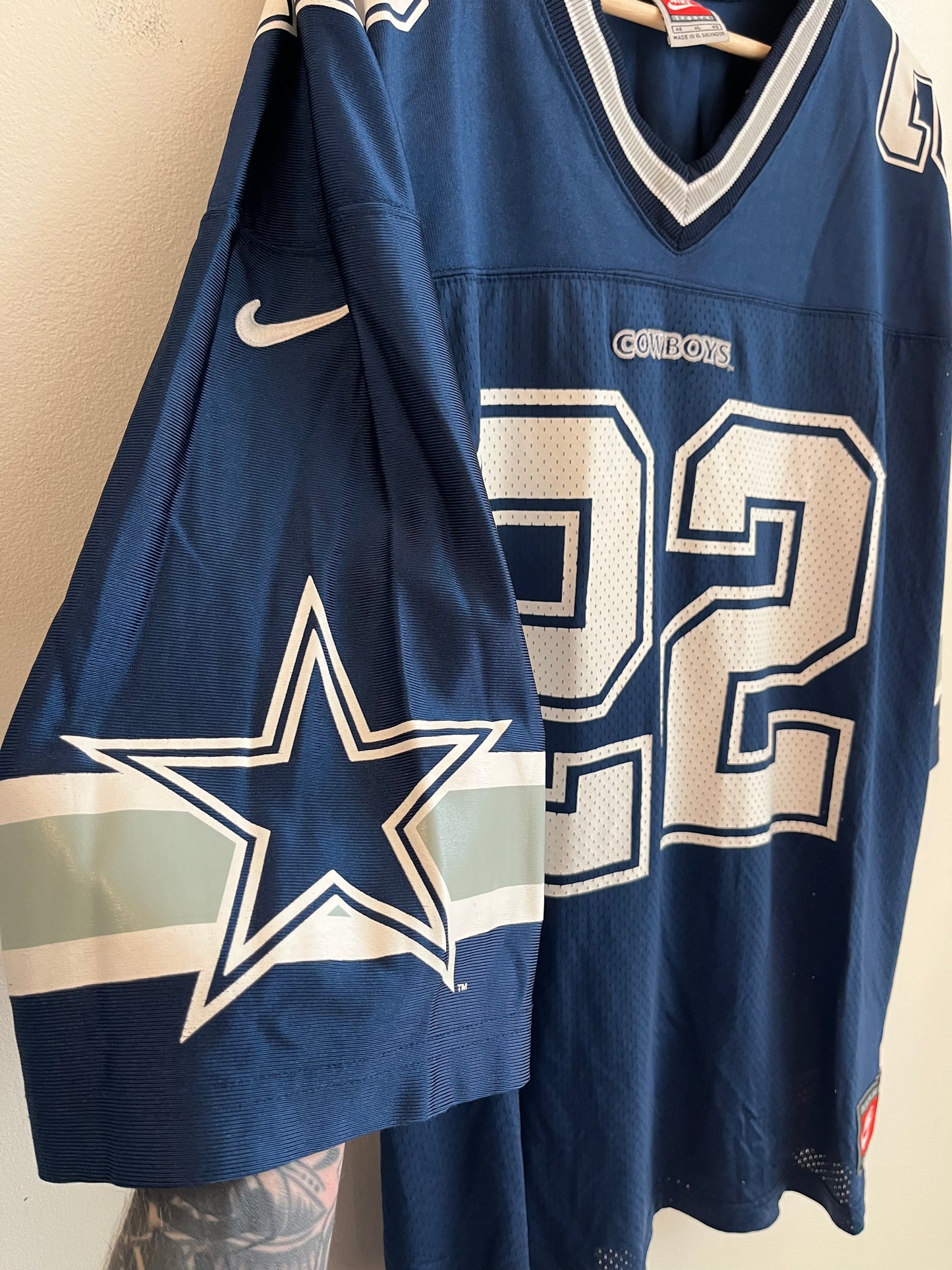 1997 Dallas Cowboys Emmit Smith Vintage Nike Home Jersey(XL)