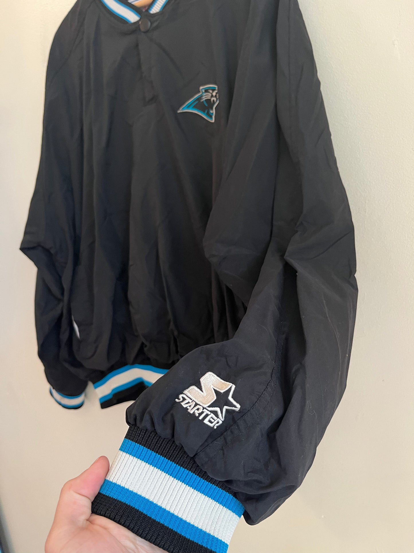 90s Carolina Panthers Starter Big Spell Out Windbreaker (L)