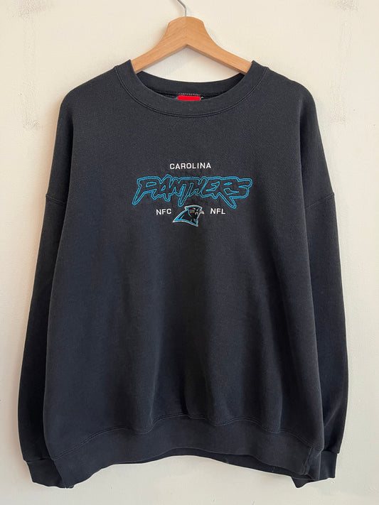 2003 Carolina Panthers NFL Embroidered Cat Scratch Crewneck (XL)