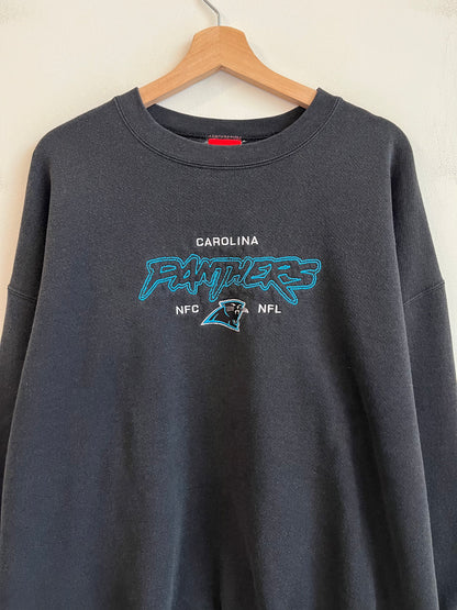 2003 Carolina Panthers NFL Embroidered Cat Scratch Crewneck (XL)