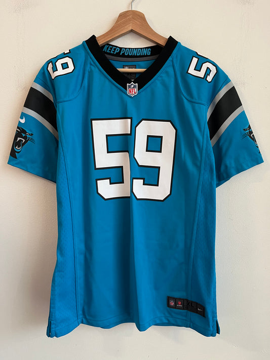 2012 Carolina Panthers Luke Kuechly Electric Blue Nike Jersey (Youth XL)