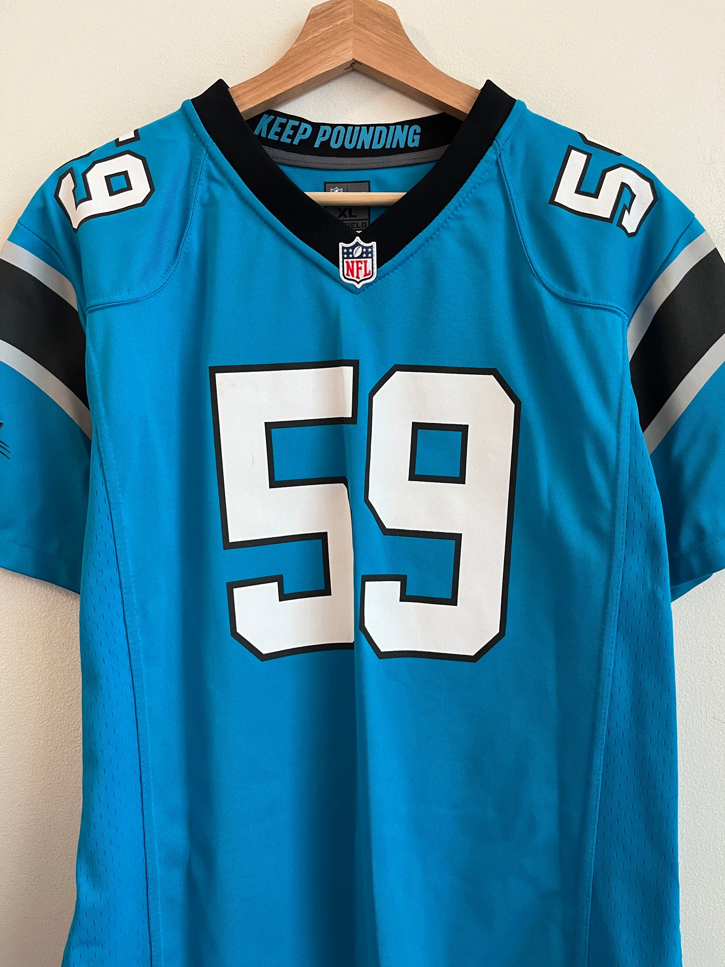 2012 Carolina Panthers Luke Kuechly Electric Blue Nike Jersey (Youth XL)