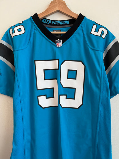 2012 Carolina Panthers Luke Kuechly Electric Blue Nike Jersey (Youth XL)