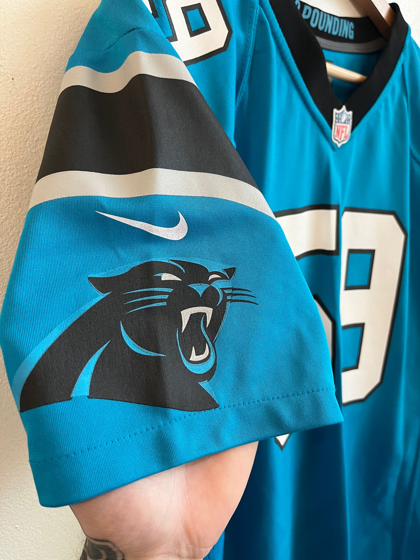 2012 Carolina Panthers Luke Kuechly Electric Blue Nike Jersey (Youth XL)