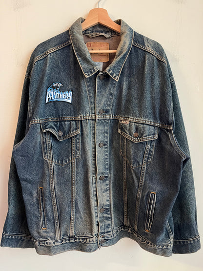 00s Carolina Panthers Faded Custom Levi Jacket (XXL)