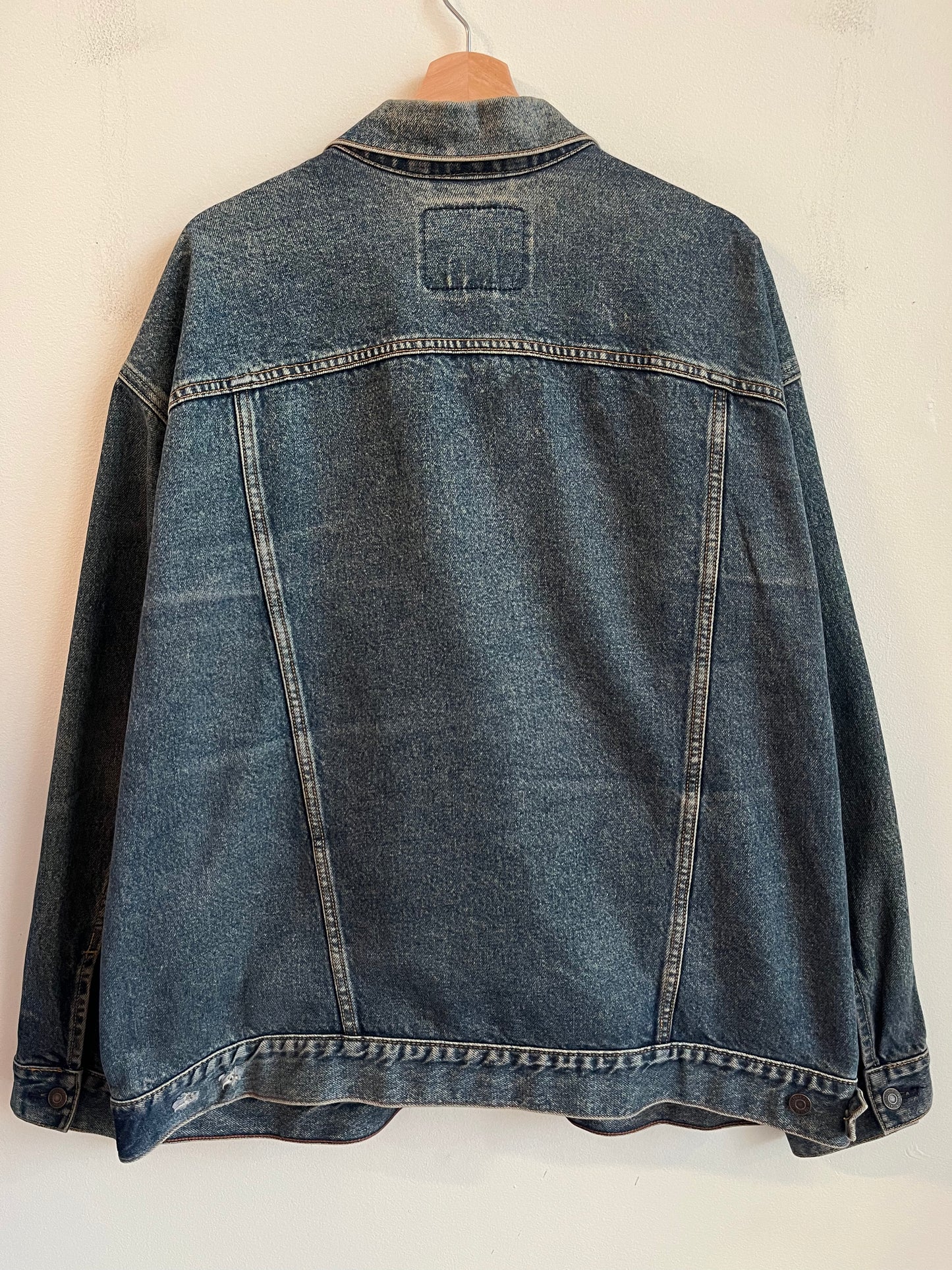 00s Carolina Panthers Faded Custom Levi Jacket (XXL)