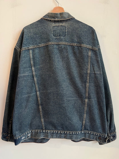 00s Carolina Panthers Faded Custom Levi Jacket (XXL)