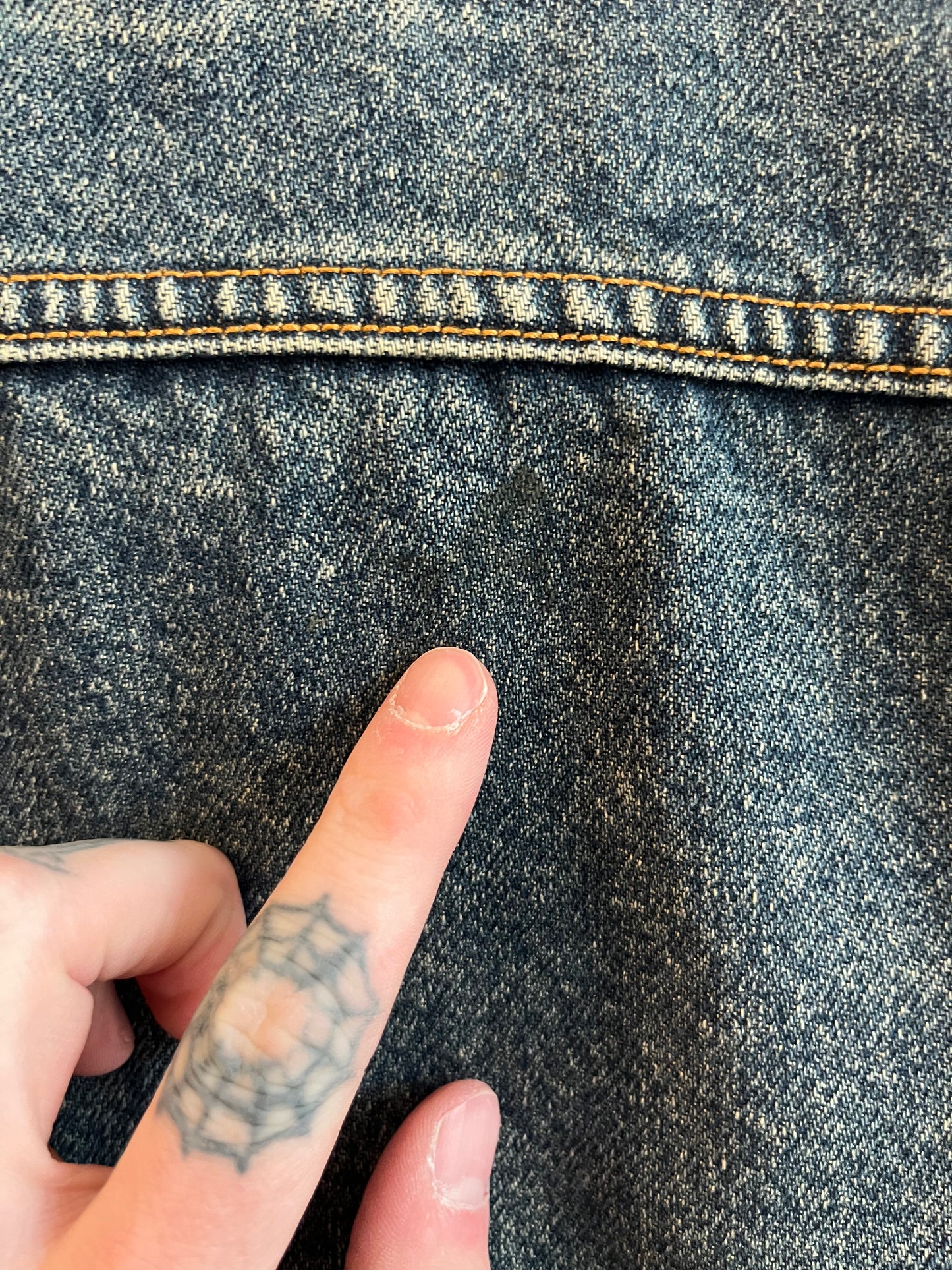 00s Carolina Panthers Faded Custom Levi Jacket (XXL)