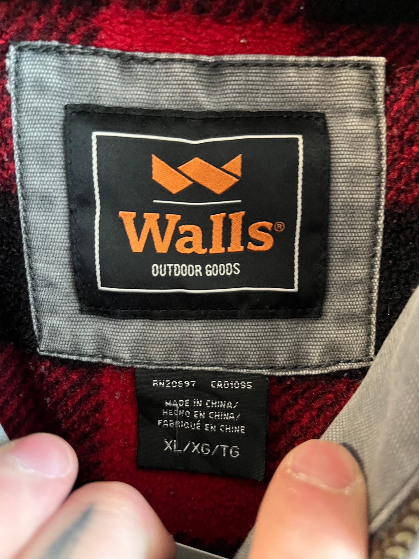 00s Carolina Panthers Flannel Lined Faded Custom Walls Jacket (XL)