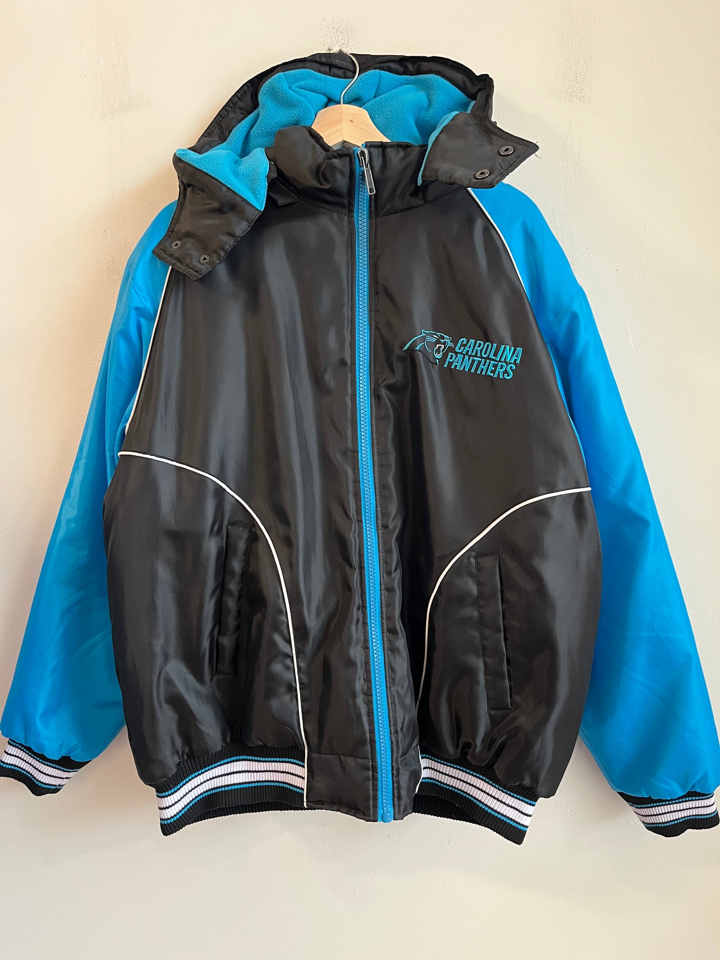 2010s Carolina Panthers NFL Big Logo Puffer Jacket (XL)