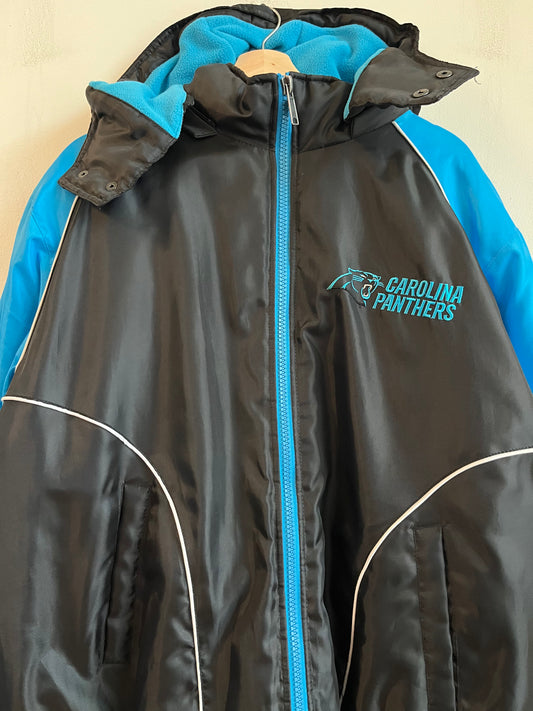 2010s Carolina Panthers NFL Big Logo Puffer Jacket (XL)