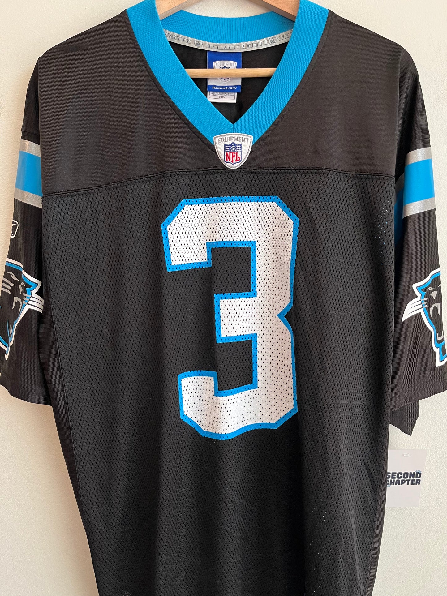 00s Carolina Panthers David Moore Reebok Home Jersey (M)