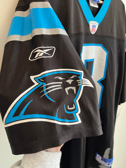 00s Carolina Panthers David Moore Reebok Home Jersey (M)