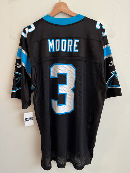 00s Carolina Panthers David Moore Reebok Home Jersey (M)