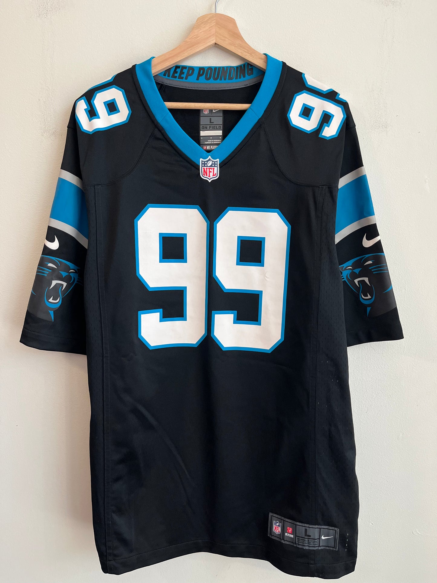 00s Carolina Panthers Kawann Short Nike Home Jersey (L)