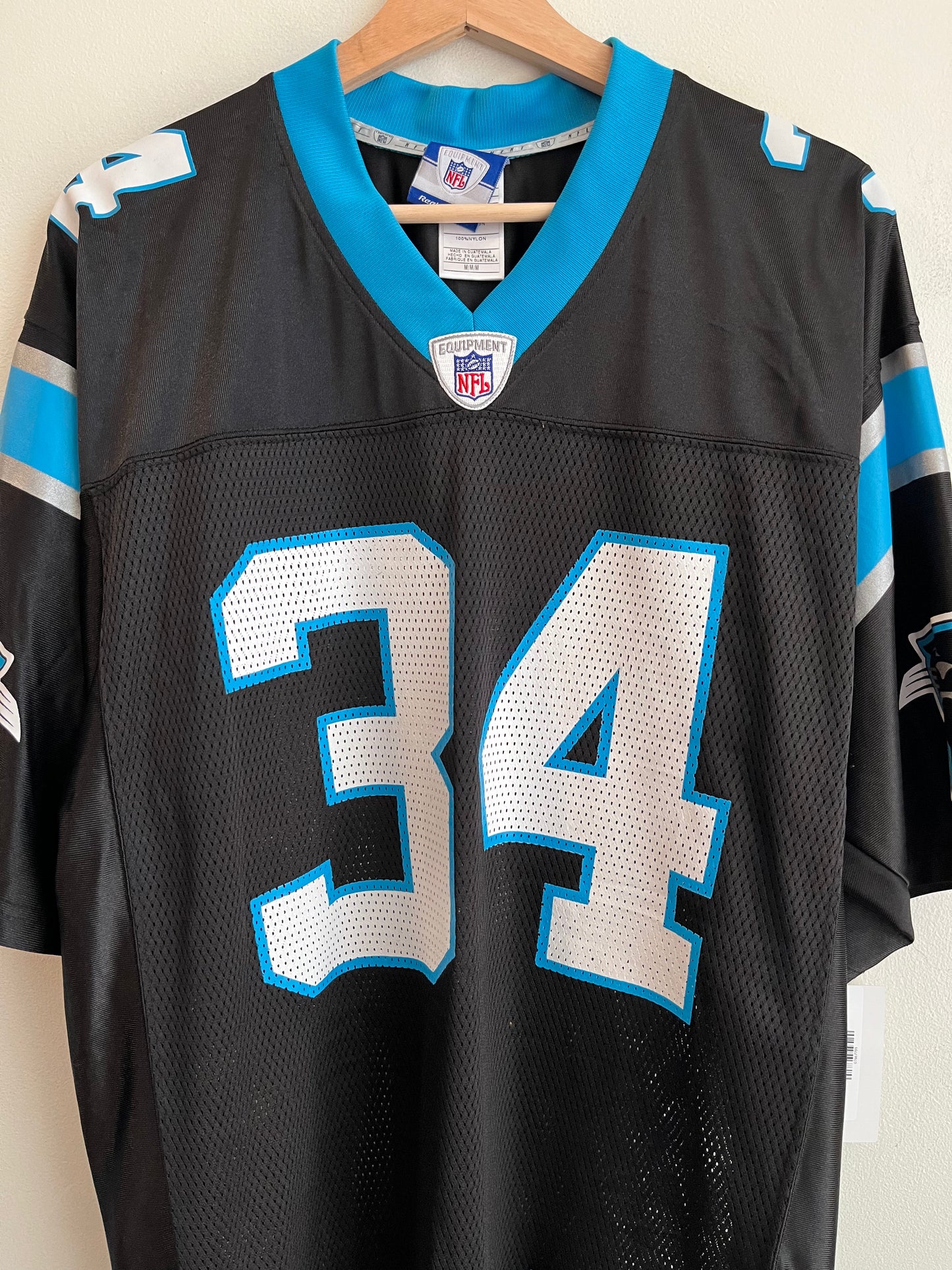 00s Carolina Panthers DeAngelo Williams Reebok Home Jersey (M)