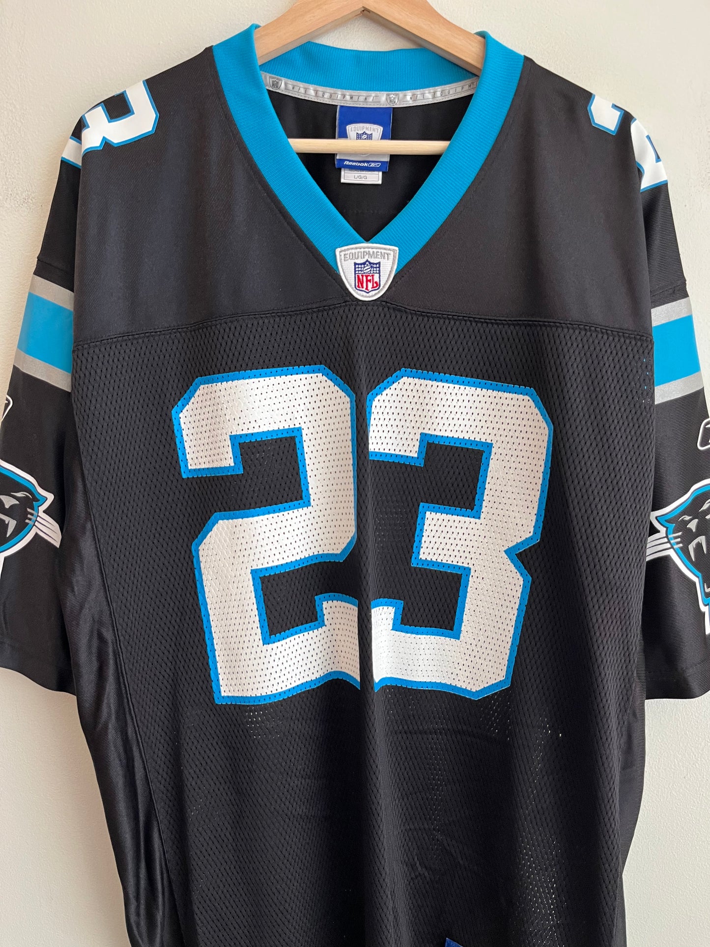 00s Carolina Panthers Ken Lucas Reebok Home Jersey (L)