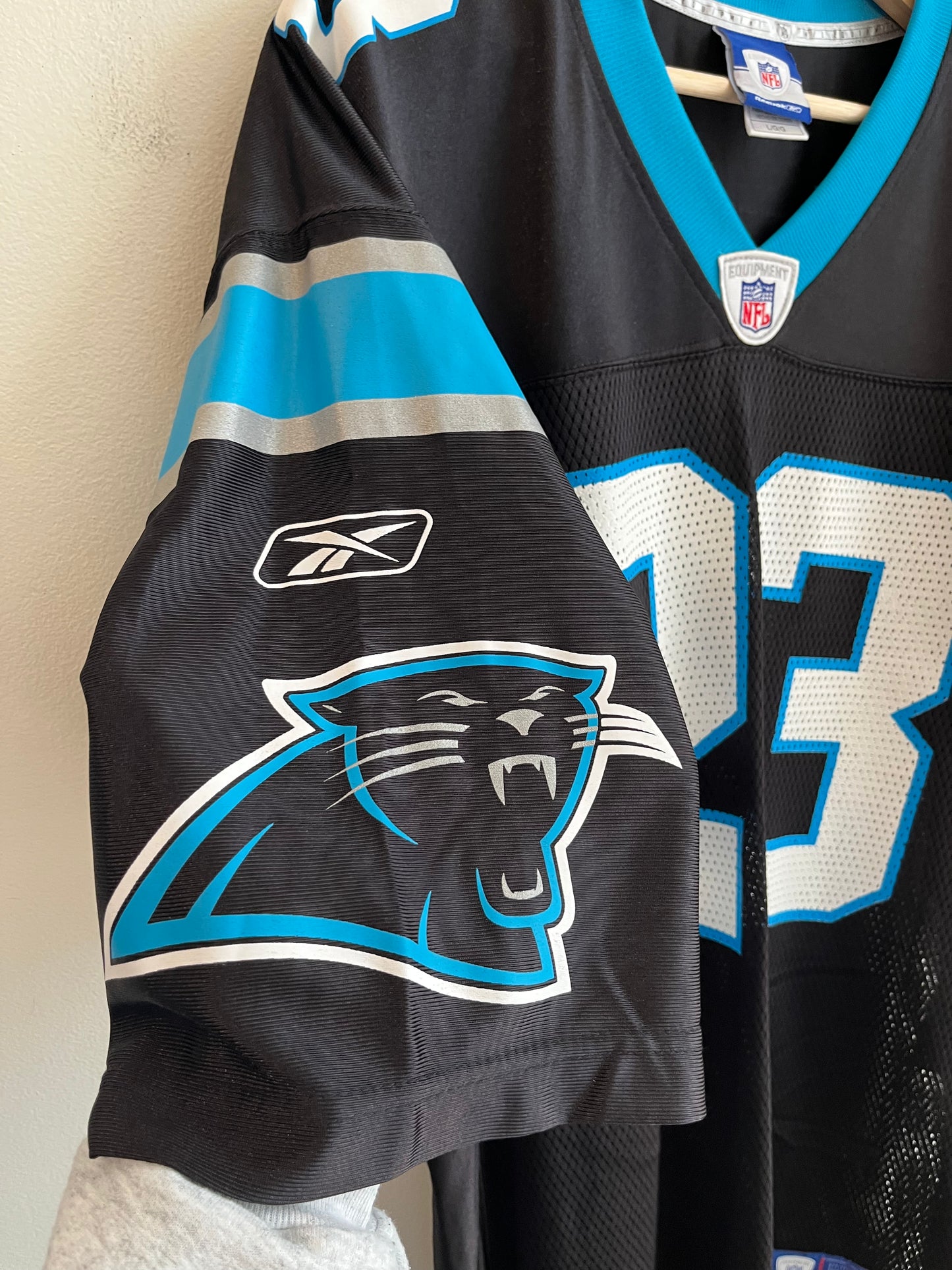 00s Carolina Panthers Ken Lucas Reebok Home Jersey (L)