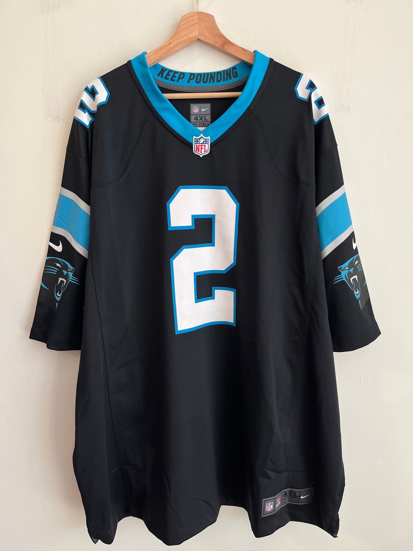 2022 Carolina Panthers DJ Moore Deadstock Nike Home Jersey (XXXXL)