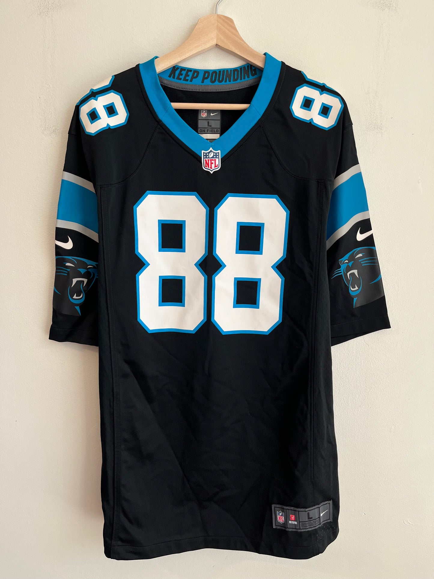 2010s Carolina Panthers Greg Olsen Nike Home Jersey (L)