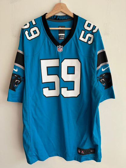 2010s Carolina Panthers Luke Kuechly Blue Nike Jersey (XXL)